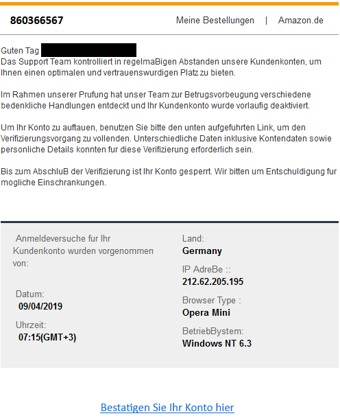 Vorsicht vor Spam- E-Mails Vorsicht vor Spam- E-Mails