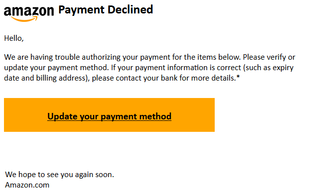 Beispiel: Auszug aus der Phishing - E-Mail Beispiel: Auszug aus der Phishing - E-Mail