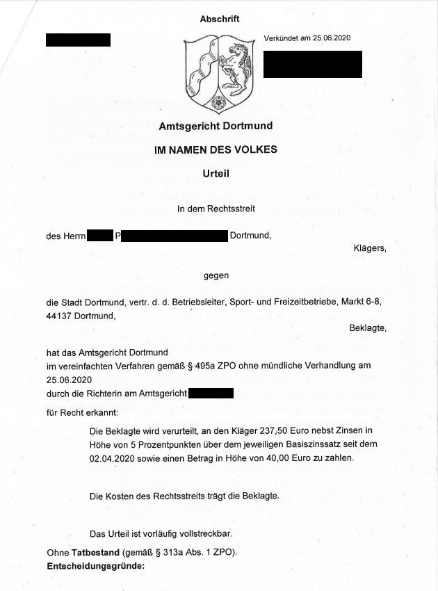 Im Namen des Volkes: Urteil Im Namen des Volkes: Urteil