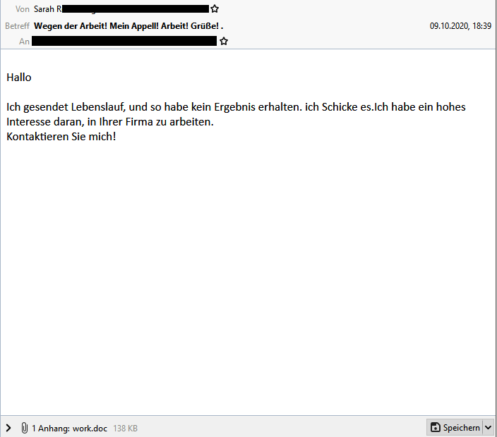 Wegen der Arbeit! Mein Appell! Arbeit! Grüße! Wegen der Arbeit! Mein Appell! Arbeit! Grüße!